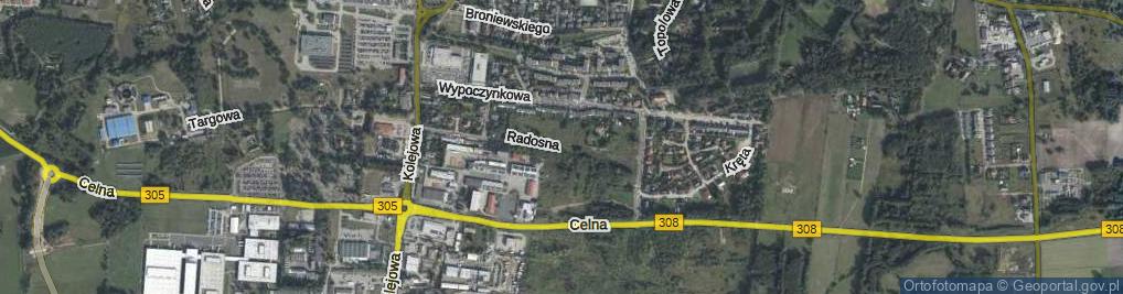 Zdjęcie satelitarne Radosna ul.